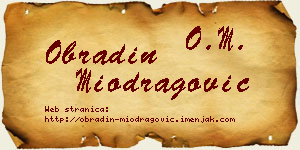 Obradin Miodragović vizit kartica